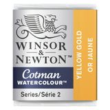 Winsor & Newton 0301088 Cotman metalik sulu boya, stüdyo suluboya, canlı yüksek kaliteli renkler, çok iyi işleme özellikleri, 1/2 kap - sarı altın