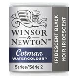 Winsor & Newton 0301473 Cotman metalik sulu boya, stüdyo sulu boya, canlı yüksek kaliteli renkler, çok iyi işleme özellikleri, 1/2 kap - parlak siyah