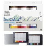 Winsor & Newton 0490057 hassas sulu boya kalemleri, set, 48 canlı renk, yüksek kaliteli sanatçı pigmentleri, birçok katmanda güçlü renkli boyama için, en yüksek renk parlaklığı