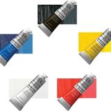 Winsor & Newton 37ml Yağlı Boya 5li Ana Renkler (Titanium White, Ivory Black, Cadmium. RED HUE, Cadmium YELLOW HUE,