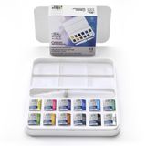 Winsor & Newton 390658 Cotman Fırça Kalem Seti - Cep Boyutunda Set, 12 Sulu Boya - Renk, 1 Karıştırma Paleti
