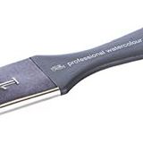 Winsor & Newton 5011925 Professional sulu boya fırçası, sentetik lifli sulu boya boyaları için boyama fırçası, ergonomik sap, uzun ömürlü ve şeklini korur, kısa saplı - bulaşma fırçası - 1 inç