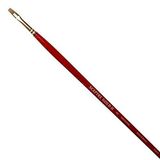 Winsor & Newton 5185716 Sceptre Gold II sanatçı sulu boya fırçası, yüksek renk taşıma kapasitesi ve mükemmel sıçrama gücü, 505 serisi düz fırça, uzun sap, No. 16 - 14 mm