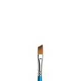 Winsor & Newton 5367106 Cotman Sulu Boya Sentetik Saç Fırçası - Seri 667 - Eğik Fırça, Mükemmel Zıplama Gücüne Sahip Kısa Sap, Renk Taşıma Gücü ve Nokta Hassasiyeti - 6 mm - 1/4 inç