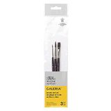 Winsor & Newton 5790608 Galeria akrilik fırça seti, sentetik elyaftan yapılmıştır, kalın boya işleri için ideal kontrol - 3 fırça set halinde