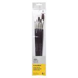Winsor & Newton 5790611 Galeria akrilik fırça seti, sentetik elyaftan yapılmış, kalın boya işleri için ideal kontrol - 5 fırça seti