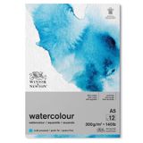 Winsor & Newton 6667008 sulu boya kağıdı,%25 pamuk ve selüloz liflerinden oluşan karışım, açık renkli, doğal beyaz, DIN A5-12 yaprak klasik, 300 g/m²