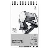 Winsor & Newton 6672005 spiral ciltli eskiz defteri, 50 yaprak çizim ve eskiz kağıdı, sanatçı kalitesinde ekstra beyaz, 14 x 21,6 cm