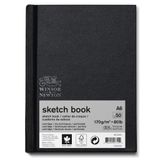 Winsor & Newton 6673005 eskiz defteri, 50 yapraklı eskiz kağıdı, 170 g/m², sert kapak, sırt yapıştırmalı, mikro delikli yapraklar - A6