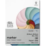Winsor & Newton Akma Yapmayan Markör Bloknotu Yapışkanlı 75GR 50 Sayfa 23X31CM