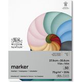 Winsor & Newton Akma Yapmayan Markör Bloknotu Yapışkanlı 75GR 50 Sayfa 28X36CM