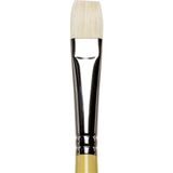 Winsor & Newton Artists' Sert Kıl Uzun Sap Kısa Yassı Fırça N:10 - Beyaz