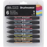 Winsor & Newton : Brush Marker Ara Tonlar Seti 6 Renk