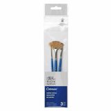 Winsor & Newton Cotman 5390608 Sulu boya sentetik kıl, 3'lü fırça seti, mükemmel sıçrama gücü, renk taşıma gücü ve nokta hassasiyeti ile yuvarlak fırça, No. 2, yelpaze fırça no. 4, tek dikiş fırçası 6
