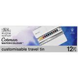 Winsor & Newton : Cotman : Blue Box : Sulu Boya Seti : 12 Renk x Yarım Tablet (Metal Kutu)