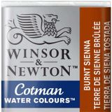 Winsor & Newton Cotman Burnt Sienna 74 Yarım Tablet Sulu Boya