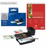 Winsor & Newton Cotman Defterli S-1 Field Box 12'li Sulu Boya Seti