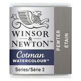 Winsor & Newton Cotman metalik sulu boya, stüdyo sulu boya, canlı yüksek kaliteli renkler, çok iyi işleme özellikleri, 1/2 kap - kalay, 301511