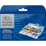 Winsor & Newton Cotman Sulu Boya Plus Cep Tipi Set 12 Adet Yarım Tablet Renkli Boyalar