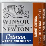 Winsor & Newton Cotman Sulu Boya Yarım Tablet 074 Burnt Sienna Renk 5 ml Sanatçılar İçin