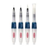 Winsor & Newton Derwent 4'lü Su Hazneli Suluboya Fırça Seti Akış Kontrollü Renkli ve Taşınabilir Fırçalar