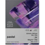 Winsor & Newton : Gri Tonlu Naturel Dokulu Pastel Boya Bloknotu (Yapışkanlı) : 160 gr : 24 Yaprak - 21 x 31