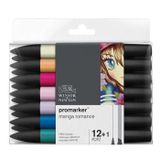 Winsor & Newton Manga Romance 12 Adet Renk + Karıştırıcı Promarker Set