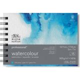 Winsor & Newton Professional Sulu Boya Bloknotu Spiralli Soğuk Baskı 300GR 15 Sayfa 13X18CM
