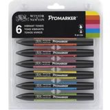 Winsor & Newton ProMarker Kalem 6 Renk Vibrant Tones Set Güçlü Tonlar