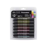 Winsor & Newton Promarker Kalem Seti 12 Renk Set 2