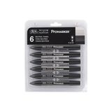 Winsor & Newton Promarker Kalem Seti 6 Renk Neutral Tones Set Nötür Tonlar