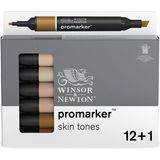 Winsor & Newton : Promarker : Markör Kalem Seti : 12 Renk (Skin Tones-2 + Blender)