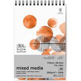 Winsor & Newton : Spiralli Çok Amaçlı Resim Bloknotu : 250 gr : 30 Sayfa - 18 x 25 - Ölçü