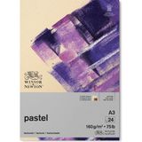 Winsor & Newton : Toprak Tonlu Naturel Dokulu Pastel Boya Bloknotu (Yapışkanlı) : 160 gr : 24 Yaprak - Boyut - A3