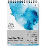 Winsor & Newton Watercolor Sulu Boya Bloknotu (Spiralli) Soğuk Baskı 300GR 12 Sayfa 22,9X30,5CM