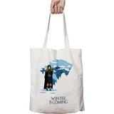 Winter Is Coming Jon Snow Game Of Thrones Iki Tarafı Kalıcı Baskılı Yıkanabilir Çanta