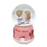Winter Lovers - Kış Aşıkları Işıklı ve Müzikli Kar Küresi Pembe