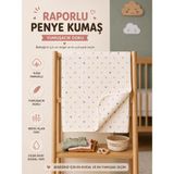 WinterSun Baby %100 Pamuk Raporlu Penye Kalpli Bebek Battaniyesi – Yumuşak Dokulu, Çok Amaçlı Yenidoğan Battaniyesi - Beyaz
