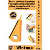 Wintoup #açacak Çok Fonksiyonlu V Şekilli Kaymaz Lastik Şeritli Pratik Konserve Kavanoz Şişe Kapak Açacağı - Çok Renkli