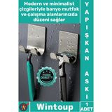 Wintoup #askı Banyo Mutfak Havlu Jilet Priz Tutucu Şık Çok Amaçlı Kendinden Yapışkanlı Paslanmaz Çelik Askı - Çok Renkli