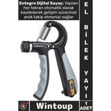 Wintoup Ayarlanabilir Dirençli Ergonomik Spor El Egzersiz Bilek Güçlendirme Yayı 5-60 kg Dijital Sayaçlı - Çok Renkli