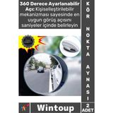 Wintoup #ayna Geniş Açı Güvenli Sürüş 360 Derece Net Görüş Çerçevesiz Ayarlanabilir Kör Nokta Ayna Seti - 1 Çift