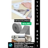 Wintoup #bantseti Mutfak Lavabo Pencere Sızdırmaz Kenar Yalıtım Bandı Çok Şık Beyaz-Gri 3.2 Metre 10'lu Set - 38 Mm X 3.2 Metre - Çok Renkli - 10 Adet