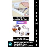 Wintoup #bantseti Mutfak Lavabo Pencere Sızdırmaz Kenar Yalıtım Bandı Iki Farklı Genişlik 3.2 mt 10'lu Set - 3.2 Metre - Beyaz - 10 Adet