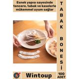 Wintoup #bone Gıda Saklama Poşeti Pratik Mutfak Hijyenik Lastikli Tencere Tabak Bonesi 100 Adet 22 cm - Çok Renkli