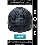 Wintoup #bone Su Sızdırmaz Esnek Yumuşak Silikon Havuz Deniz Yüzme Kulağa Su Geçirmez Büyük Beden Saç Bonesi - Standart - Çok Renkli