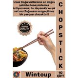 Wintoup #chopstick Bambu Ahşap Uzak Doğu Asya Mutfağı Sushi Şık Kaliteli Dayanıklı Çin Çubukları Chopsticks - Tek Ebat