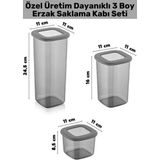 Wintoup Dayanıklı Malzeme Tat Koku Geçirmez Esnek 3 Boy Gıda Erzak Saklama Kabı Seti