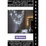 Wintoup Dekoratif Aydınlatma Ev Vitrin Organizasyon Süsleme Çok Şık Estetik Damla Uçlu 100 LED Işık 10 Metre - 1 - 10 W - Beyaz
