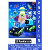 Wintoup Dekoratif Gezegen Hayvan Özel Gün 21 Farklı 3D Film Çocuk Bebek Odası Robot Projektör Gece Lambası